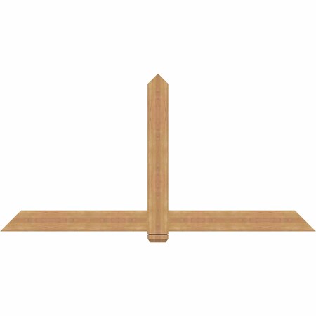 Ekena Millwork Eugene Smooth Timber Gable Bracket, Western Red Cedar, 84"W x 42"H x 1 1/2"D x 5 1/2"F, 12/12 Pitch GBW084X42X0206EUG00SWR